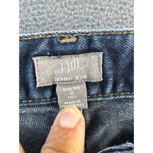 J. Jill JEAN LOT of 2 Women's Size 6‎ Blue Dark Wash Denim Slim Leg & Skinny - Picture 2 of 11